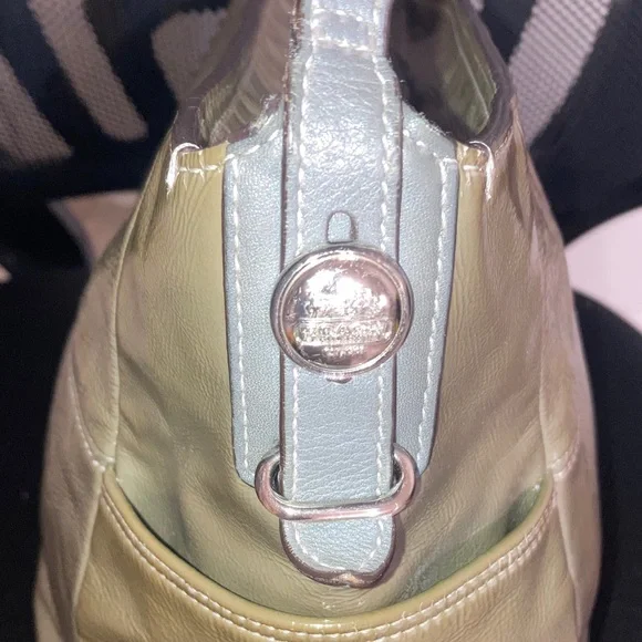 🌹4FER COACH MADISON CALF LEATHER OLIVE GREEN SHINY SATCHEL BAG. 2009 BUNDLE - Picture 4 of 14